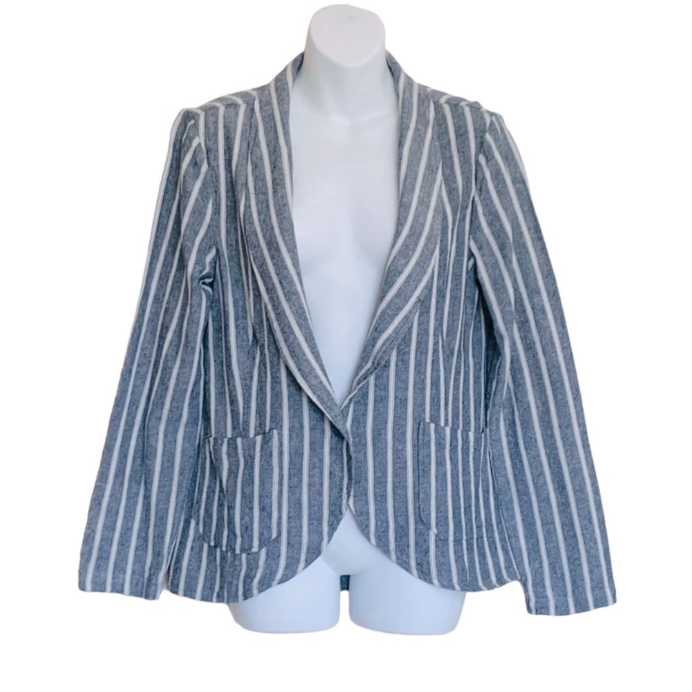 Sanctuary Linen Blend Striped Blazer Sz M